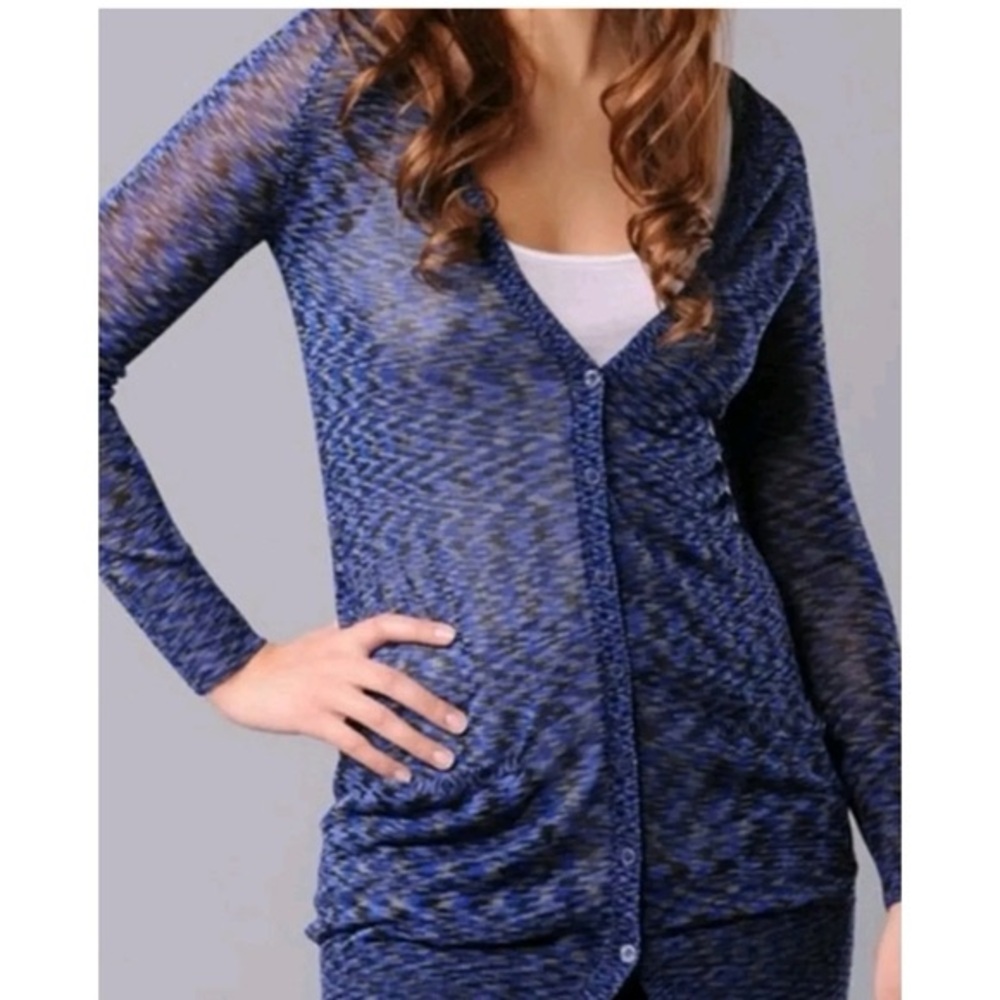 Free people Blue Patterned Cardigan